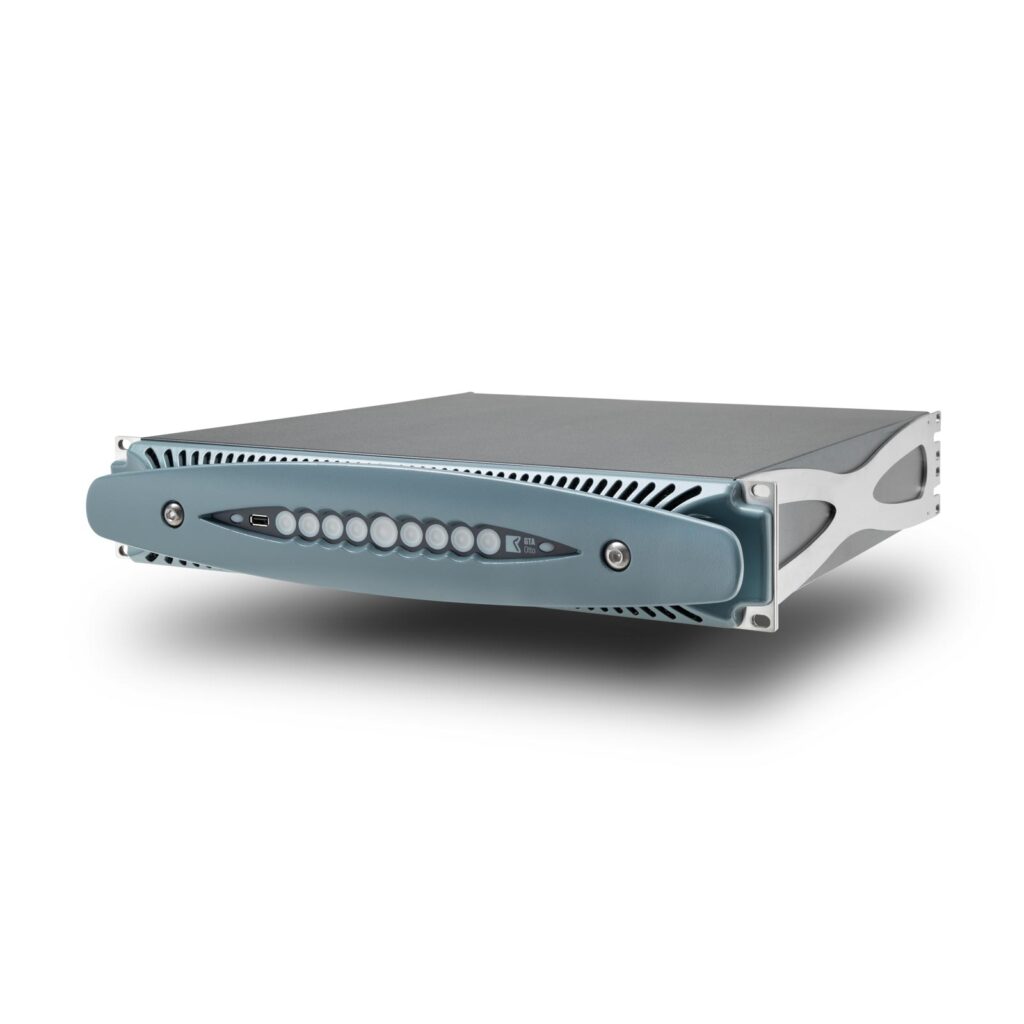 High Power 8-channel amplifier
8 x 3000 W in two Rack Units
Integrated DSP, Ethernet and Dante